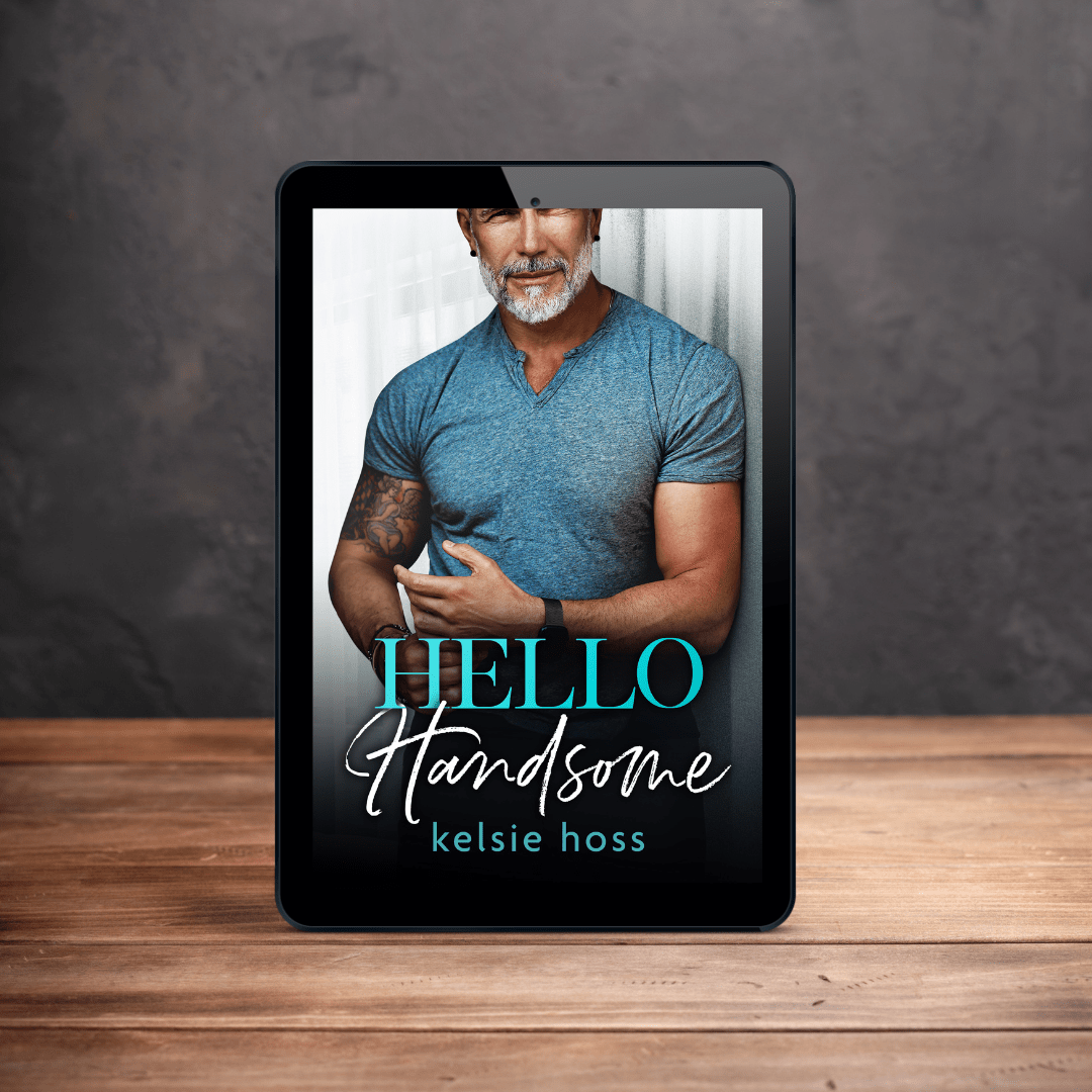a tablet plays the audiobook "Hello Handsome"