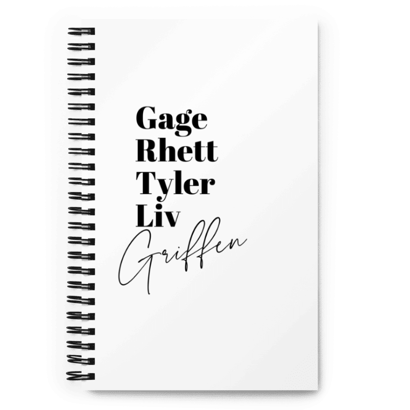 Griffin Family Spiral notebook