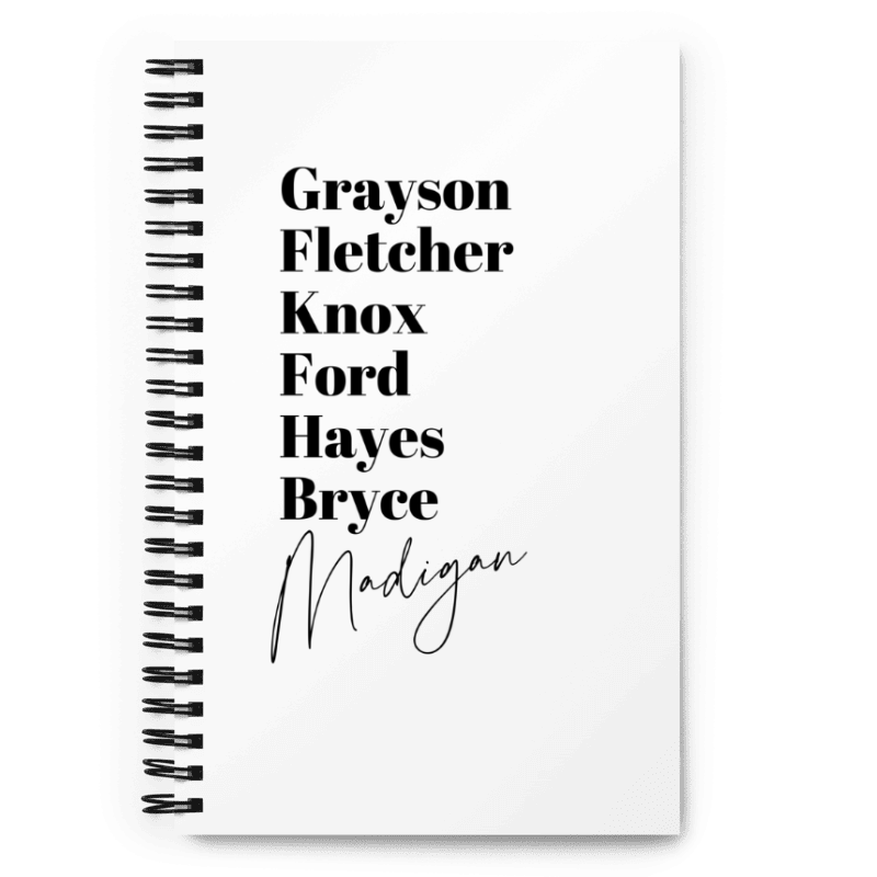 Madigan Family Spiral notebook