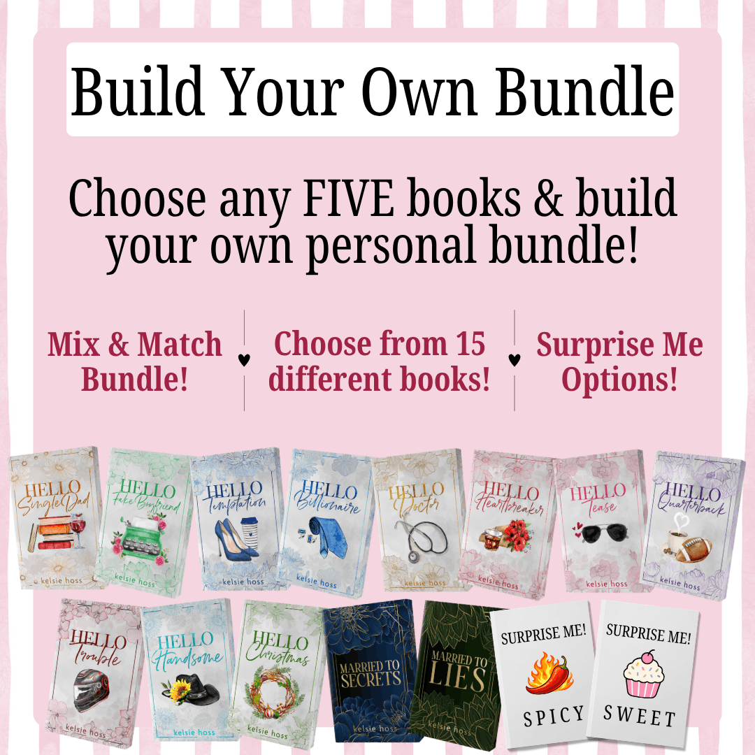 Build Your Own Bundle
Choose any FIVE Books & build your own personal bundle! 
Mix & Match Bundle 
Choose from 15 different books! 
Surprise Me Options! 