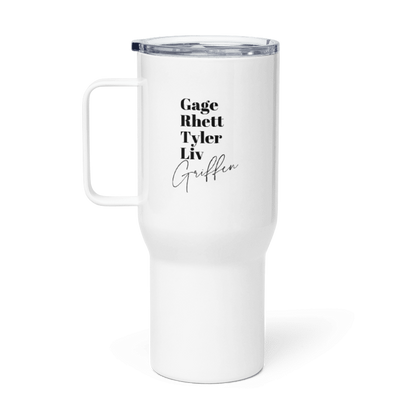 Griffen Family Travel mug with a handle