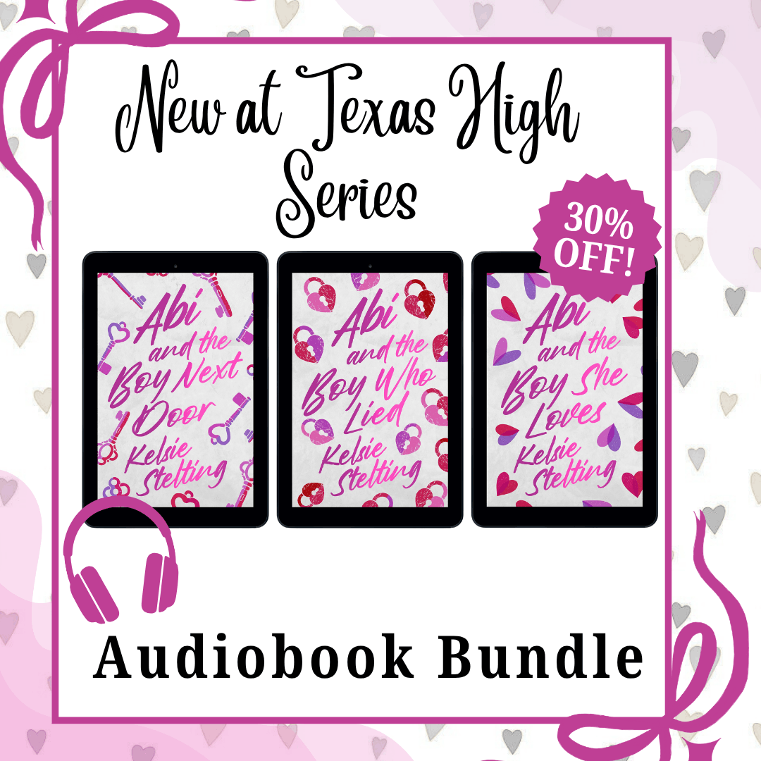 New At Texas High Series Audiobook Bundle is 30% Off and features three audiobooks. The books are Abi and the Boy Next Door, Abi and the Boy Who Lied, and Abi and the Boy She Loves