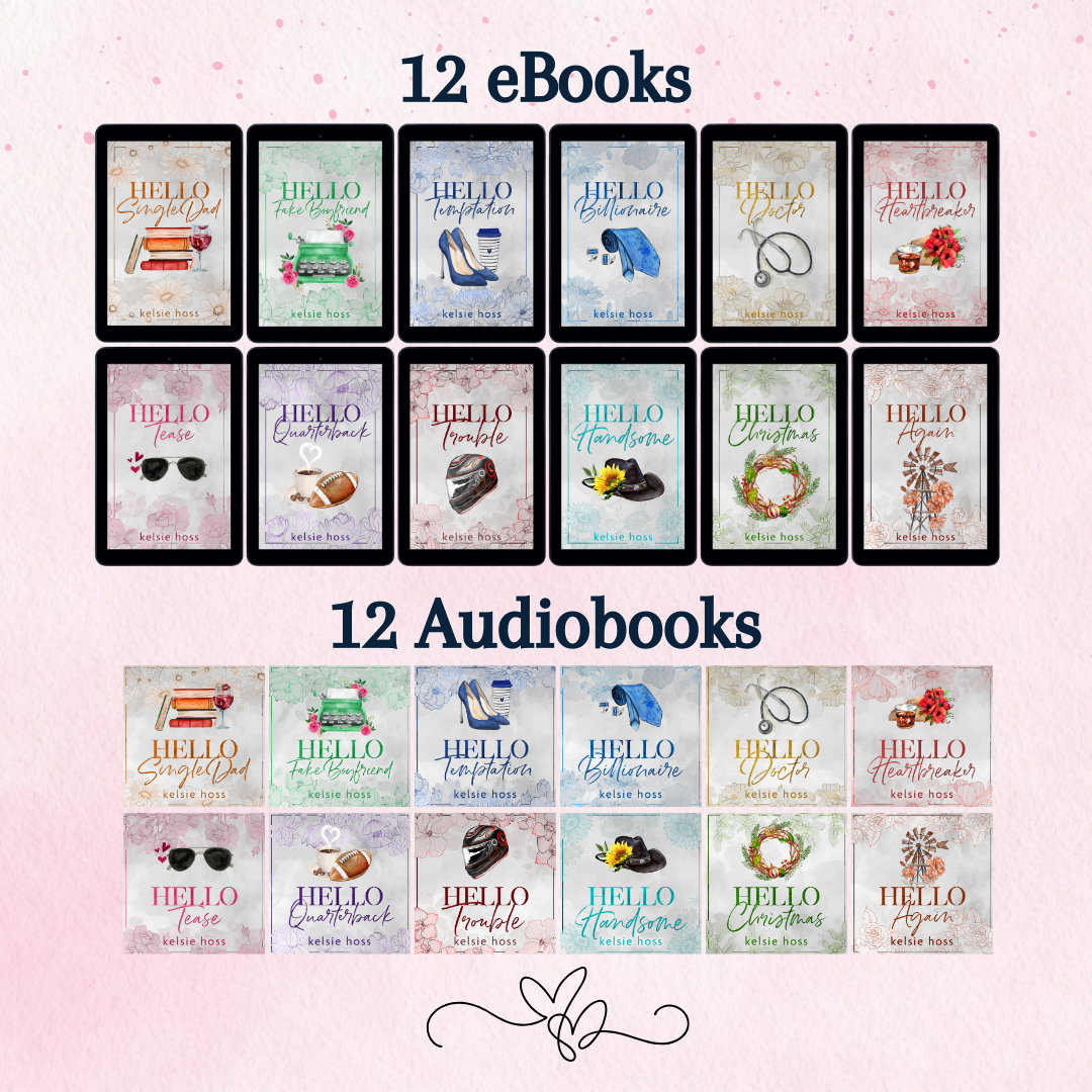 The entire of the Hello Series, 12 eBooks & 12 Audiobooks. 