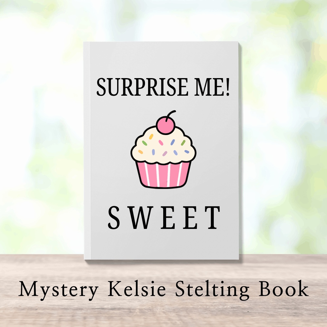 A book with an icon of a cupcake that reads Surprise Me Sweet. Mystery Kelsie Stelting Book
