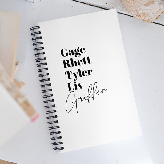 Griffin Family Spiral notebook